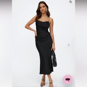 Elegant Black Spaghetti Strap Dress